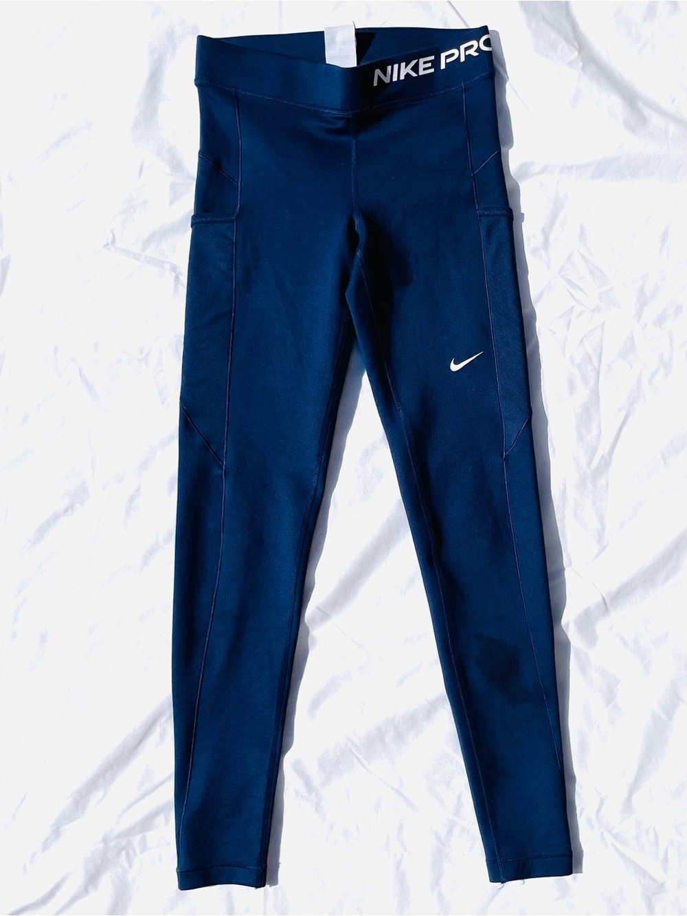 Nike Pro Women’s Therma-Fit Navy Performance Leggings, Size S